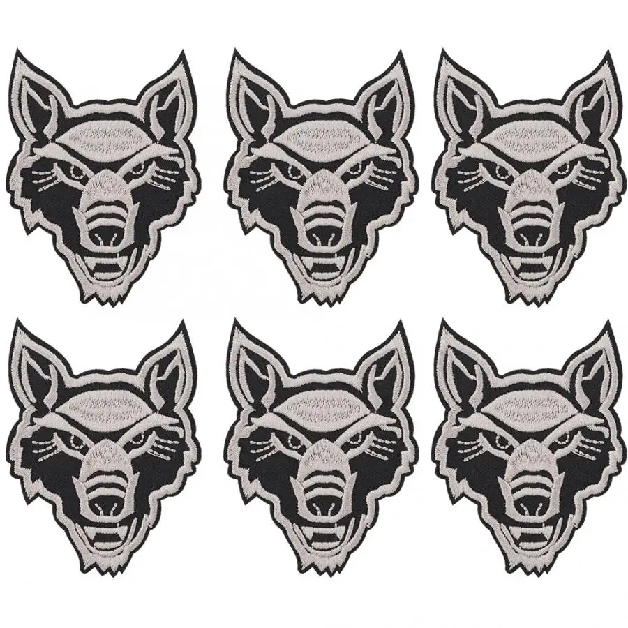 6 шт. Симпатичные нашивки с животными нашивка милым волком головой волка