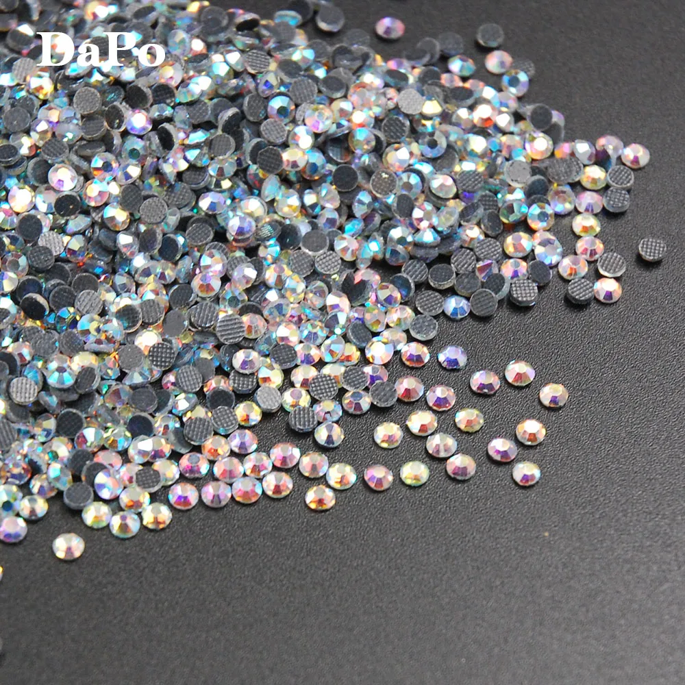 Низкая цена Супер Блестящие Стразы DMC с горячей фиксацией SS6 1440 блестящие стразы AB