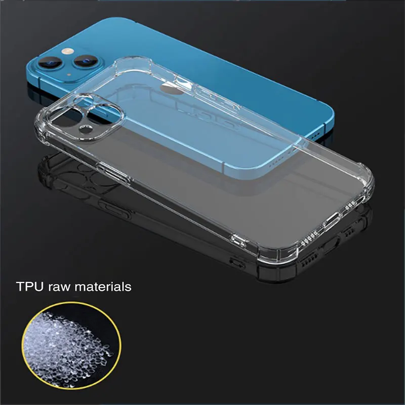 thick shockproof silicone phone case on for iphone 13 12 11 pro xs max camera protection case iphone x xr 6s 7 8 plus back cover free global shipping