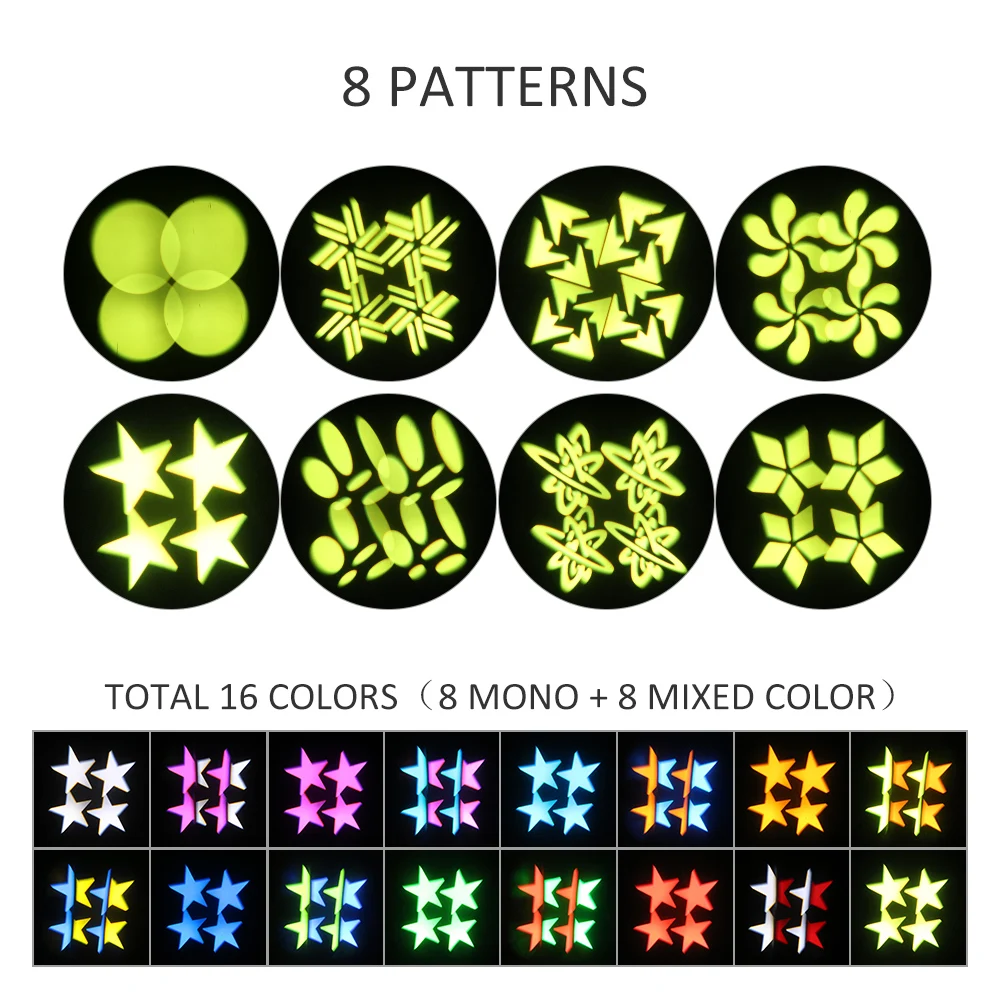 Вращасветильник Светодиодный прожектор для сцены 120 Вт 16 цветов DMX512 | Лампы и