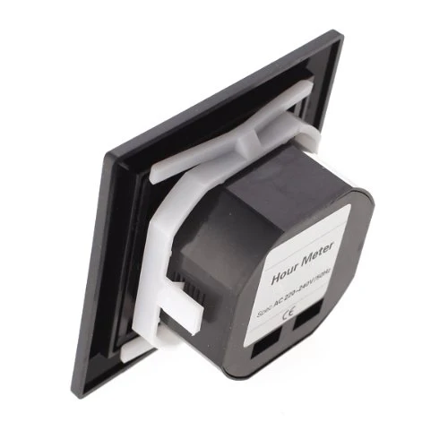 

AC 220-240V Square Non-Resettable Quartz Sealed Hour Meter Gauge Black