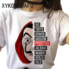 Женская футболка в стиле Харадзюку La Casa De Papel, футболка в уличном стиле с графическим домом из бумаги, летняя футболка для женщин
