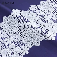 5yard high quality white africanarts craft lace fabric ribbon 12 5cm sewing trim wedding dress accessories diy women skirt deco
