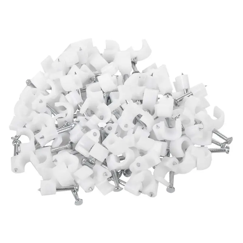 5 мм Диаметр кабеля провода зажимы крепежа w крепежные гвозди 100 шт белый|Гвозди| |