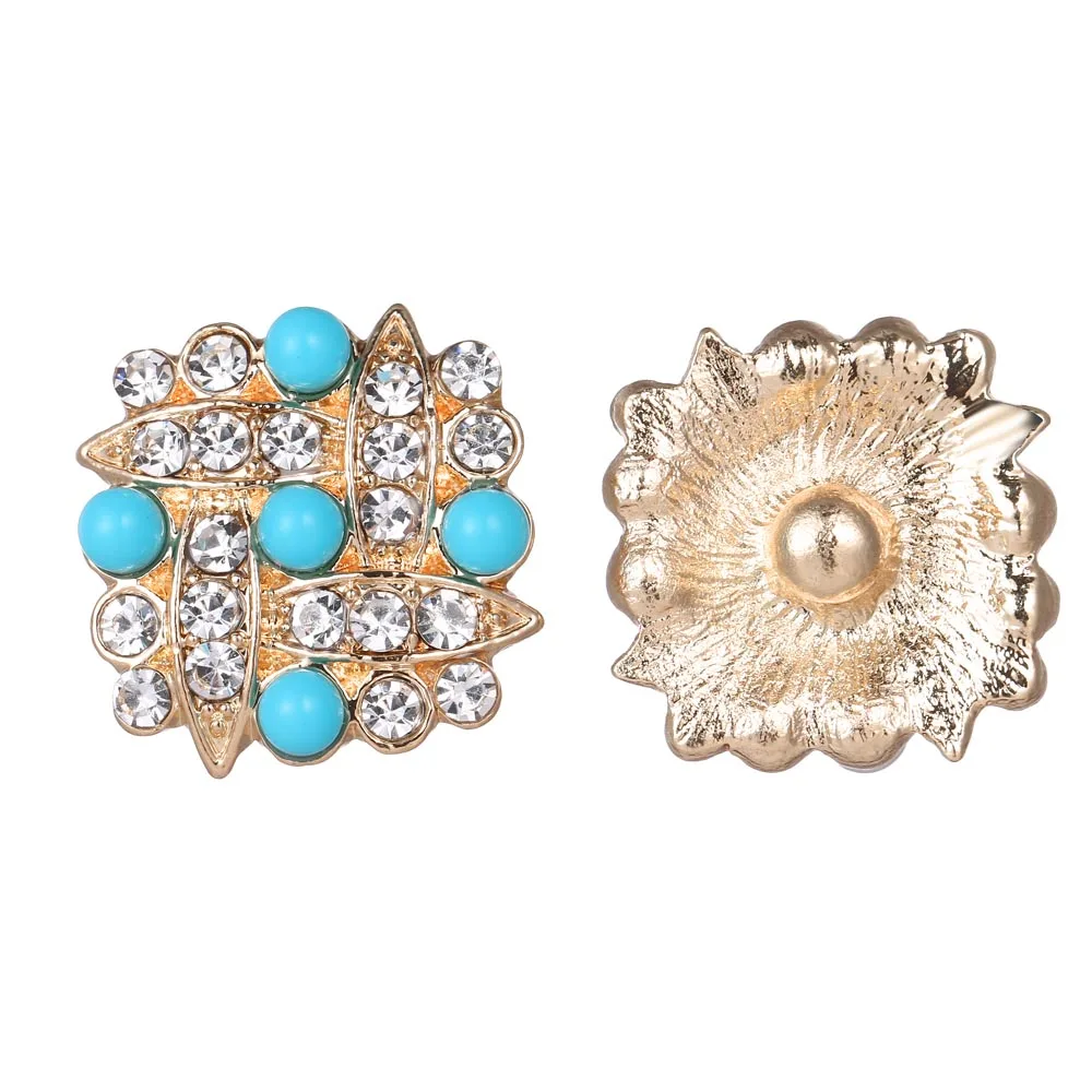 

20pcs New Snap Jewelry Crystal Rhinestone Metal Flower 18mm Snap Buttons Fit Leather Metal Snap Button Bracelet