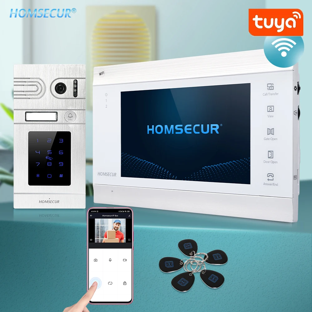 

HOMSECUR 7" WIFI HD Video Doorphone Entry Intercom Password Access Auto Snapshot