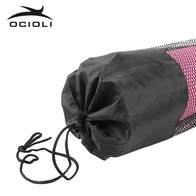 Черный рюкзак для йоги сумка коврика водонепроницаемый нейлоновая переноска