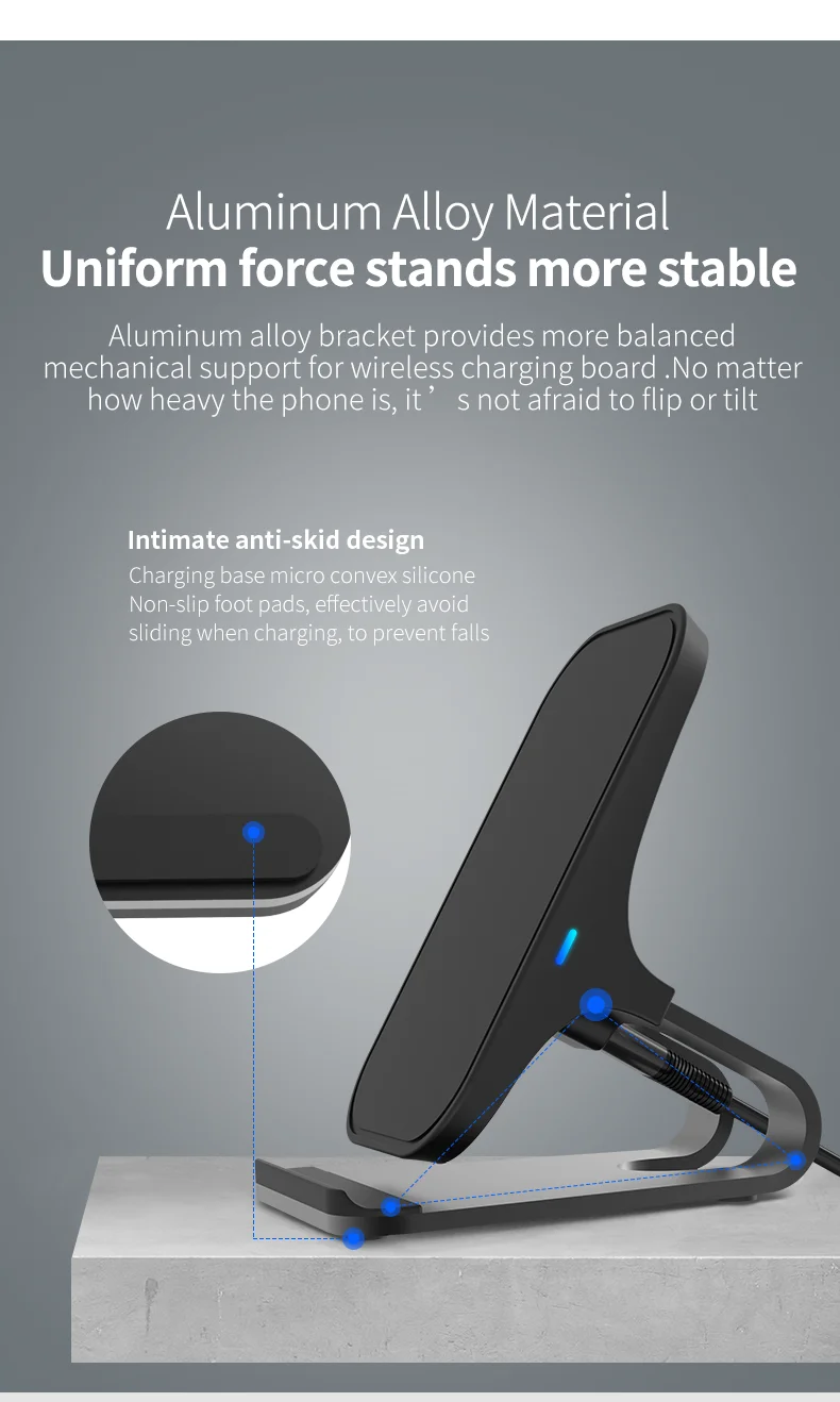 SWK 15 Вт Qi Беспроводная подставка для зарядного устройства автомобильный