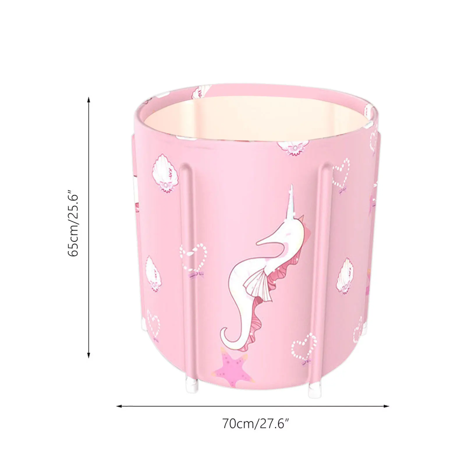 

Foldable Baby Bathtub Portable Thickened Space Save Soaking Bath Tub Heat Preservation Barrel For Kids Adults