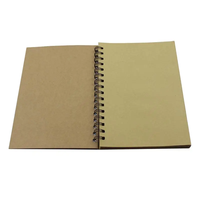 

Винтажная тетрадь из крафт-бумаги размером A5 Для скетчей на спирали, журнал, планировщик, дневник, блокнот для студентов, офиса, для рисовани...