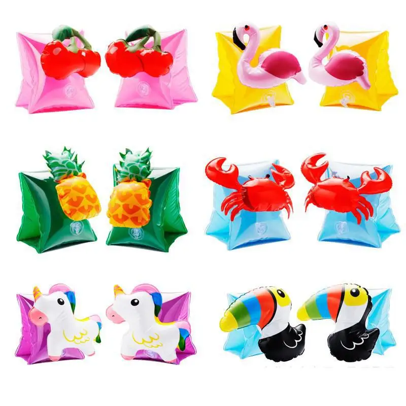 

Children Summer Swimming Arm Float Ring Babys Swimming Rings Flamingo Crab Cherry Kids Swim Inflatable Natation Accessoire Qute