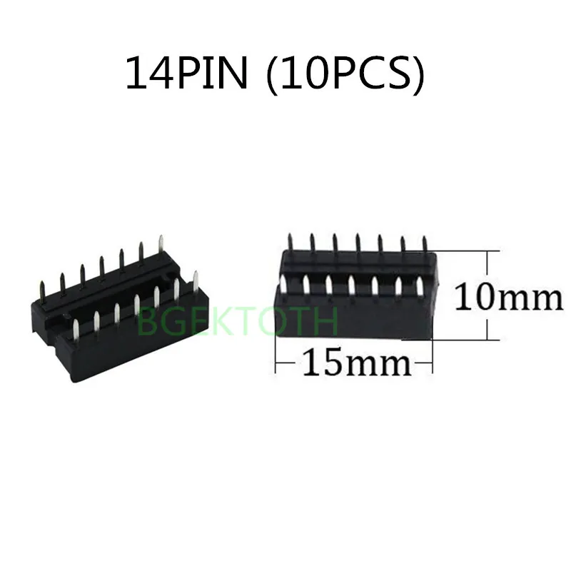 Шаг 2 54 мм двухрядные DIP IC розетки адаптер типа пайки 14 контактов электронные
