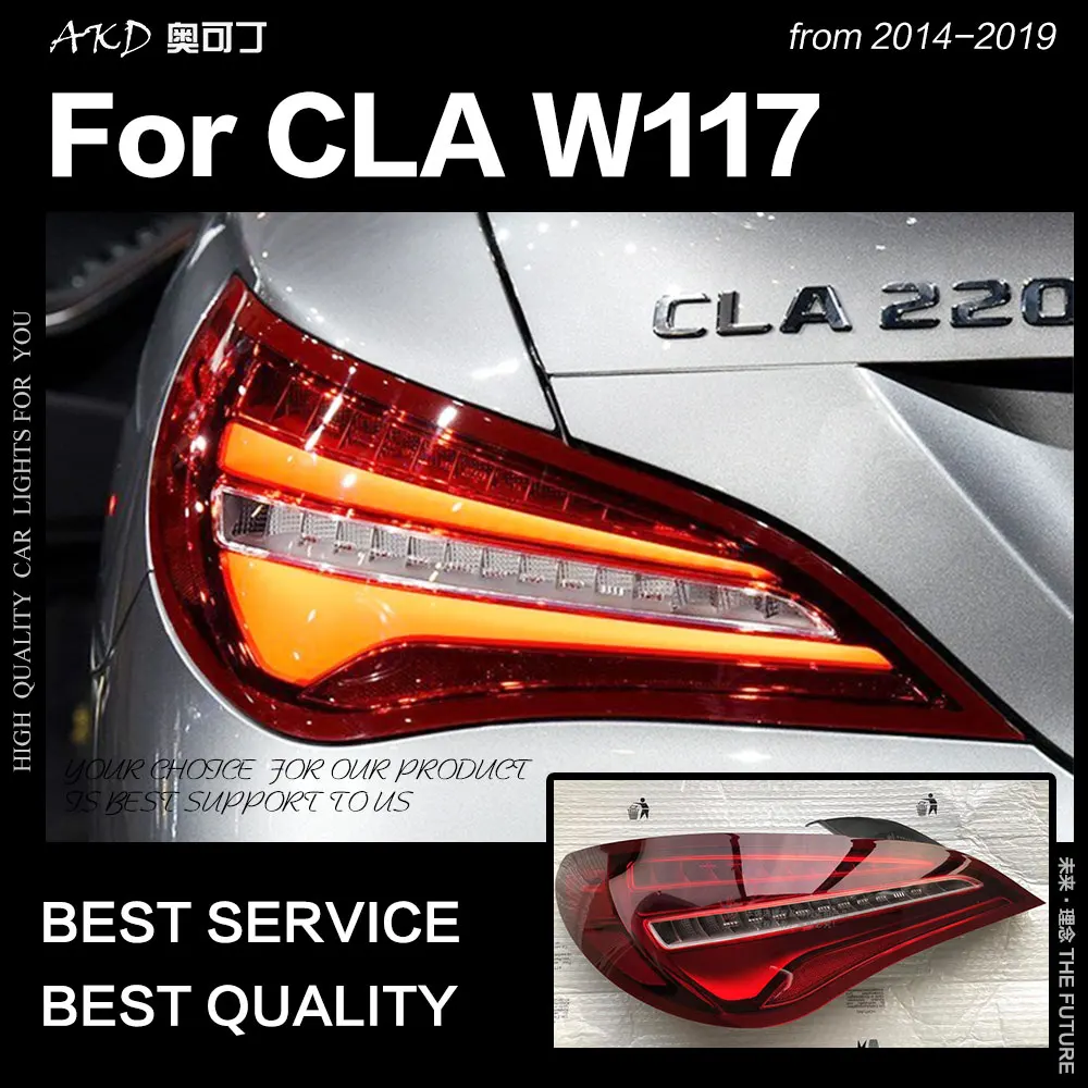 Автомобильный Стайлинг AKD для Benz W117 задние фонари 2014-2019 CLA180 CLA200 CLA300 светодиодная