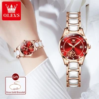 luxury brand women watches ceramic ultra thin%c2%a0quartz wrist watch ladies slim with date fashion bracelet gift set montre femme