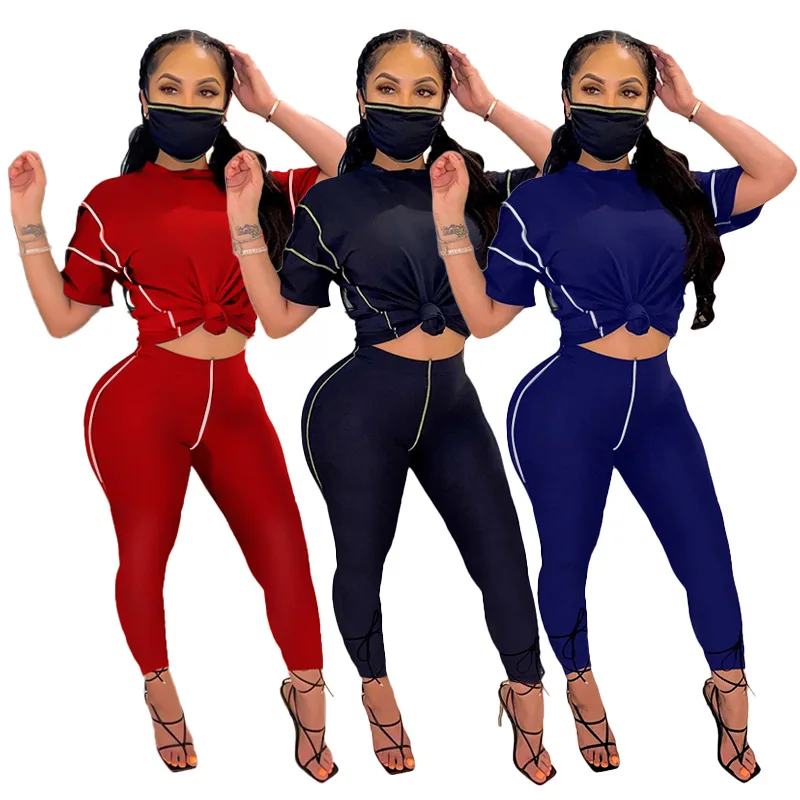 Женский комплект из футболки и брюк | Женская одежда