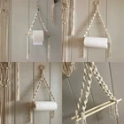 Настенный держатель для полотенец ручной работы, деревянный держатель для туалетной бумаги без отверстий, держатель рулонов для ванной комнаты