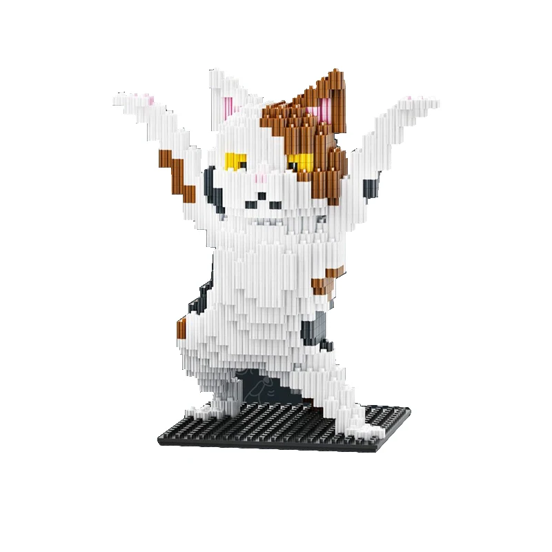Новинка кукла в виде кошки модные украшения серия маленькие строительные блоки