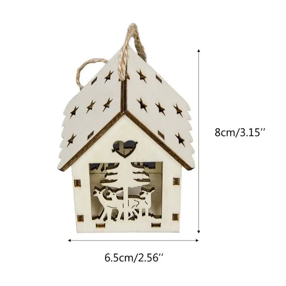 Горячее предложение фестиваль светодиодный светильник деревянный дом декорации