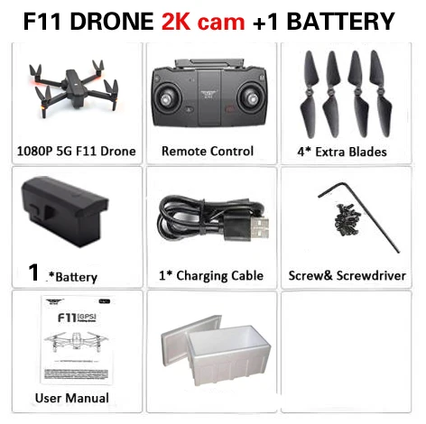 1battery 2K foam SJRC F11 Дрон с GPS с Wi-Fi FPV 1080 P/2 K камера бесщеточный Квадрокоптер 25 минут время полета управление жестами складной Дрон Vs CG033 - Цвет: 1battery 2K foam