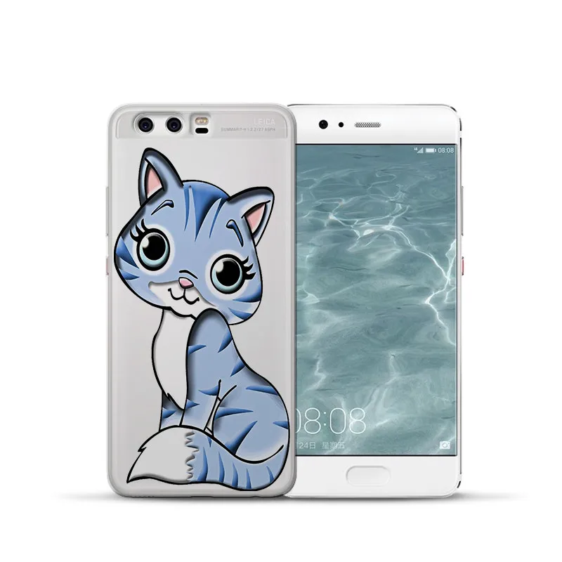 Мультяшная кошка собака для Huawei Mate 9 10 20 P8 P9 P10 P20 P30 P Smart Lite Plus Pro чехол для телефона Etui funda animal capa