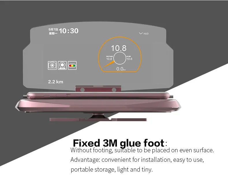 Newcarpro Универсальный мобильный gps навигационный кронштейн HUD Head Up Displayer для смартфона Автомобильный держатель Подставка для телефона