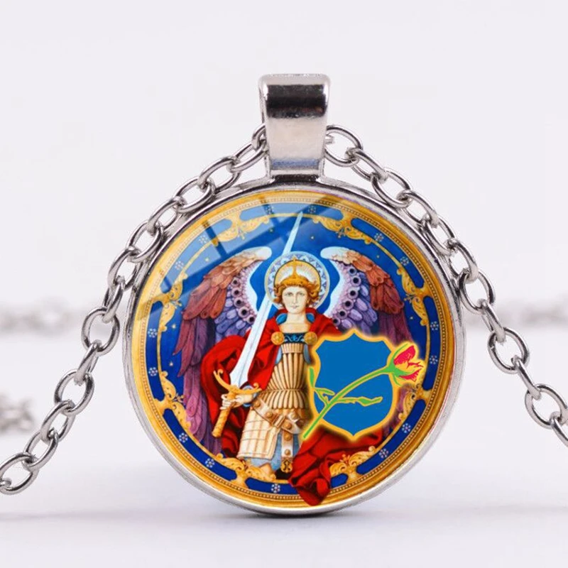 Ожерелье Archangel St.Michael Protect Me Saint Shield защитное ожерелье Talisman Orhodox с подвеской