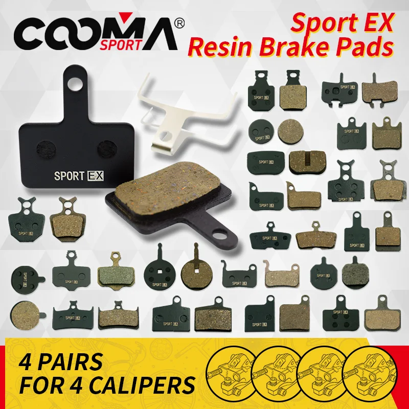 4 пары 8 шт. велосипедные тормозные колодки для SRAM Avid SHIMANO Magura Hayes formala Scooter Black Class