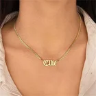 Ожерелье Noelia с именем на заказ, ожерелья из нержавеющей стали на заказ, ожерелье с кубинской цепью на заказ для женщин и девушек, подарок для мамы