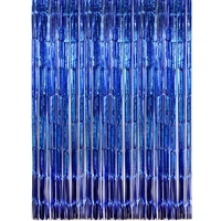 sunbeauty 3ft x 8ft fringe foil curtain party tinsel backdrop for birthday wedding party door window decoration