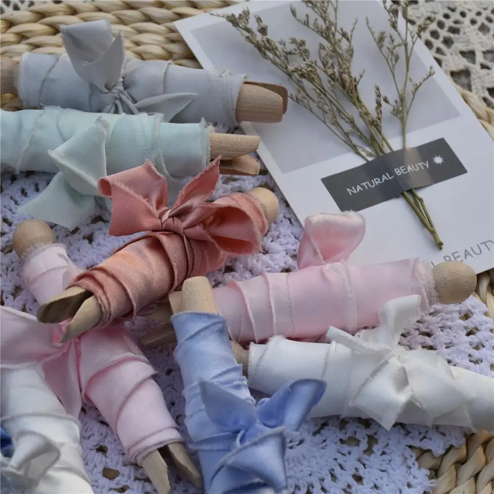 Шелковая лента ручной работы с бахромой 3 шт. | Дом и сад