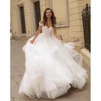 boho bridal gown 2021 new sexy boat neck backless bride wedding dress luxury lace crystal vestido de novia robe de mariee