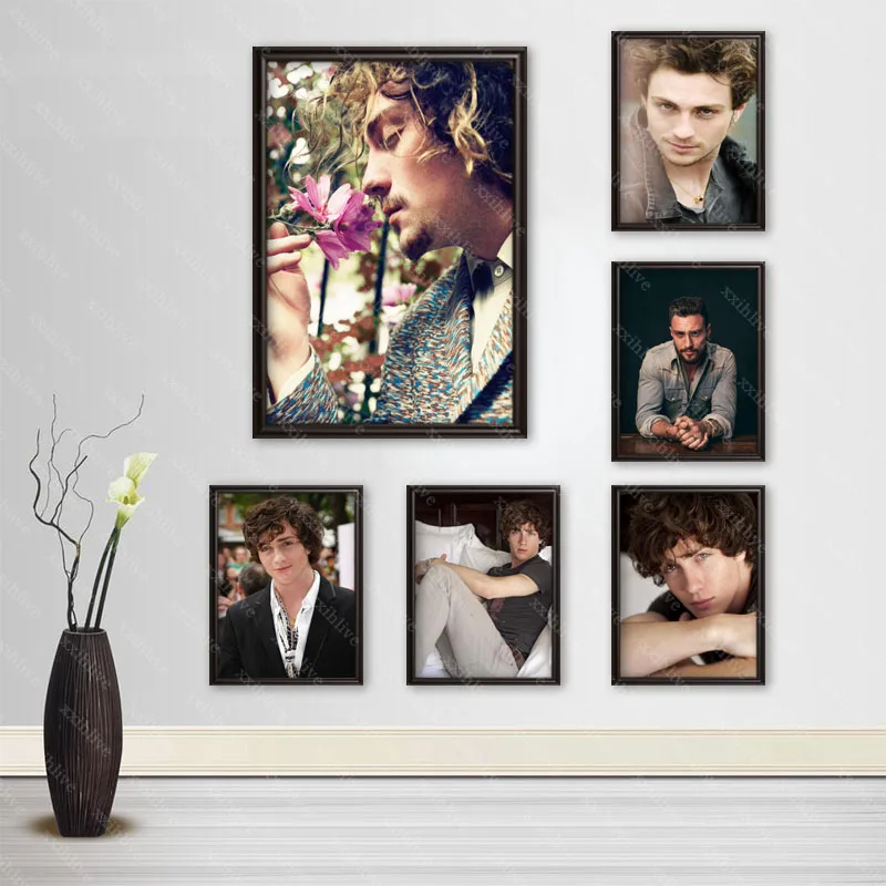 

Canvas Painting Actor Wall Art Aaron Taylor Johnson Posters and Prints Wall Pictures For Room Decoration Home Decor Customizable
