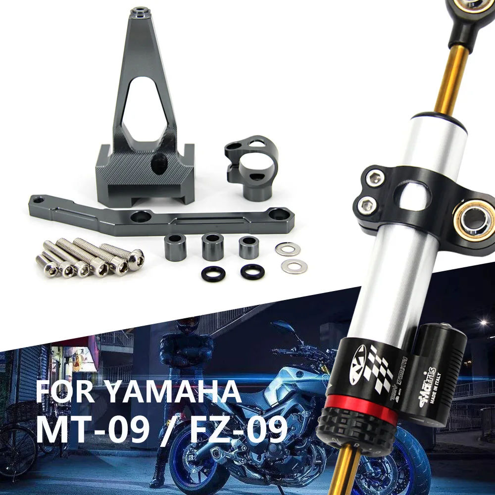 MT-09 MT09 CNC Motorcycle Steering Stabilize Damper Bracket Mount FOR YAMAHA MT-09 MT09 FZ09 FZ-09 2013-2015 2016 2017 2018 2019