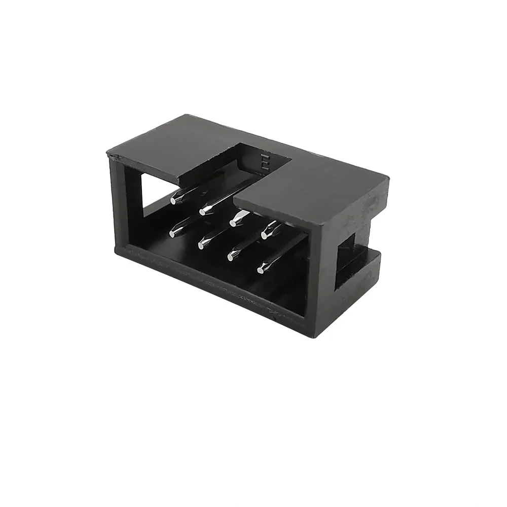 10 шт./лот DC3 шаг разъема 2 54 мм 8-контактный прямой штекер закрытый PCB IDC Socket Box Header JTAG