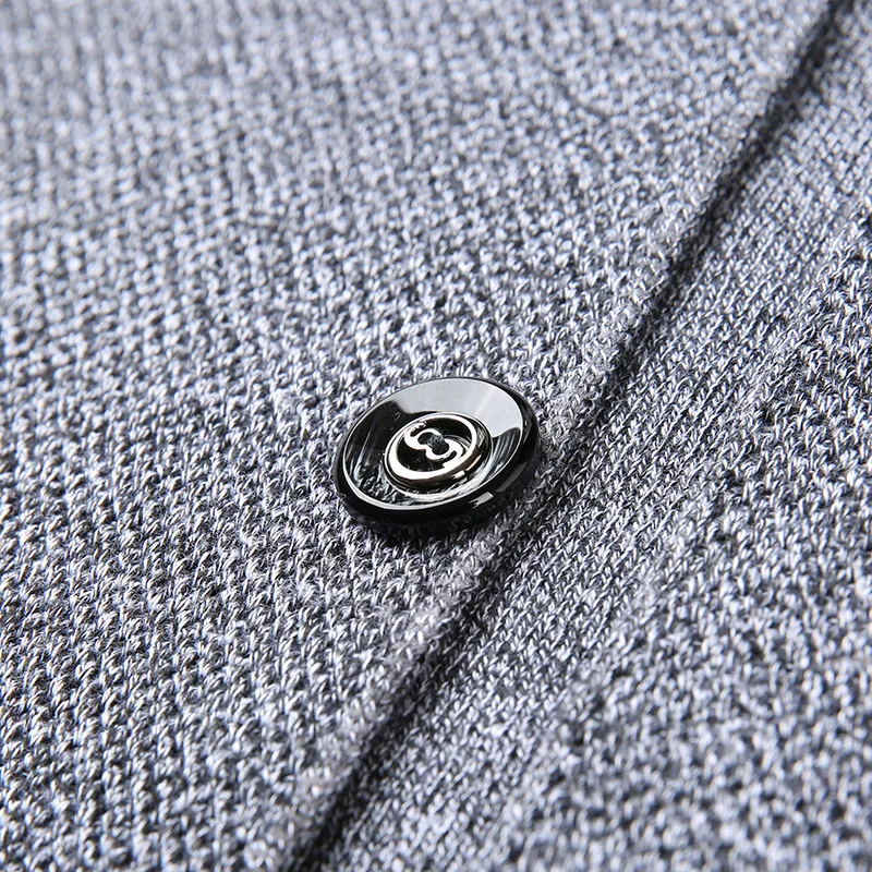 Зимние мужские свитера цвета хаки приталенные Повседневные вязаные кардиганы с