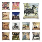 Наволочка для подушки Greyhound Sighthound, домашний декор, квадратная наволочка для щенка, 45x45 см, для гостиной