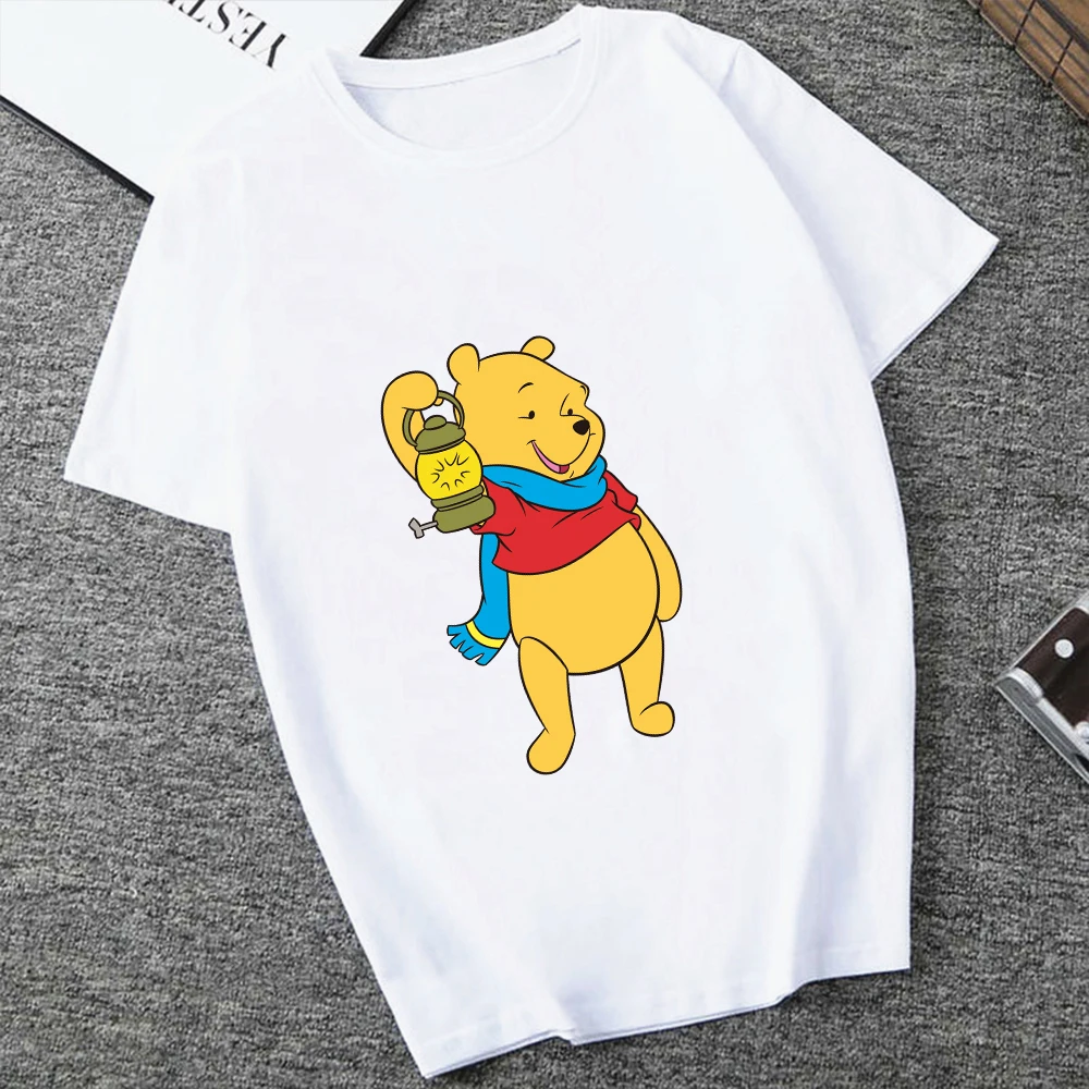 

Disney Winnie THE POOH Printed Tshirts Woman Cartoons Unisex Kawaii Tee Shirt O-neck Aesthetic Clothes Couples Oversized T-shirt