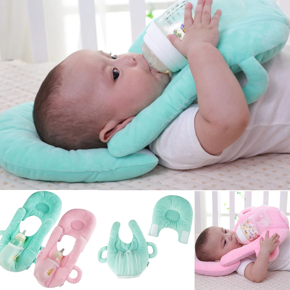 Coj&iacute;n multifuncional para lactancia de beb&eacute;, almohada lavable antisaliva para leche, fija para alimentaci&oacute;n infantil-0