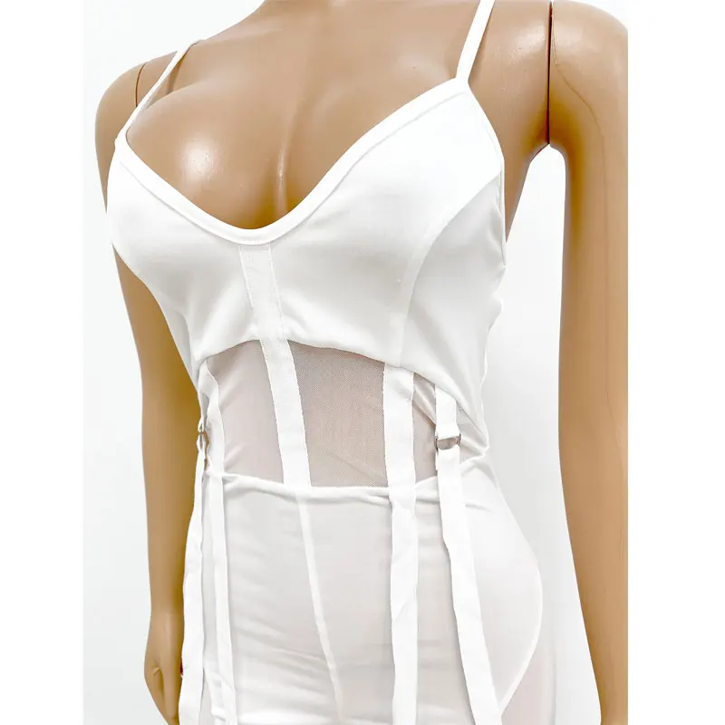 

Women Sexy Mesh See Through Strap Sleeveless Club Party Jumpsuit Romper Long Pants Female Clothing