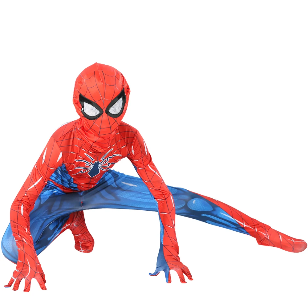 New Spider Red Man Far From Home Cosplay Costume Zentai Spiderboy Mask Superhero Bodysuit Spandex Suits for Adult Kids Costumes |