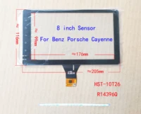 8 inch touch glass screen sensors digitizers touch panel for car radio porsche cayenne benz hst102t26 r143960 6pin zp2449 gt911