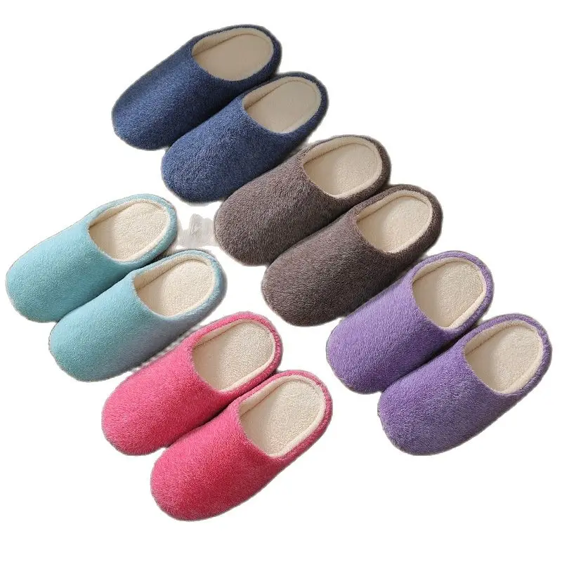 

Тапочки домашние унисекс, плюшевая мягкая подошва, Нескользящие, сланцы, Осень-зима