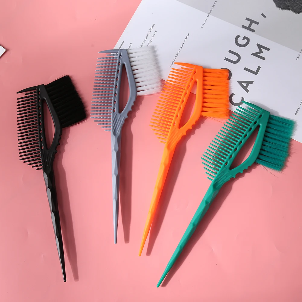 

Professional Hair Dye Comb with Brush Plastic Hair Coloring Brushes Comb Barber Salon Tint Hairdressing Styling Hair Tools