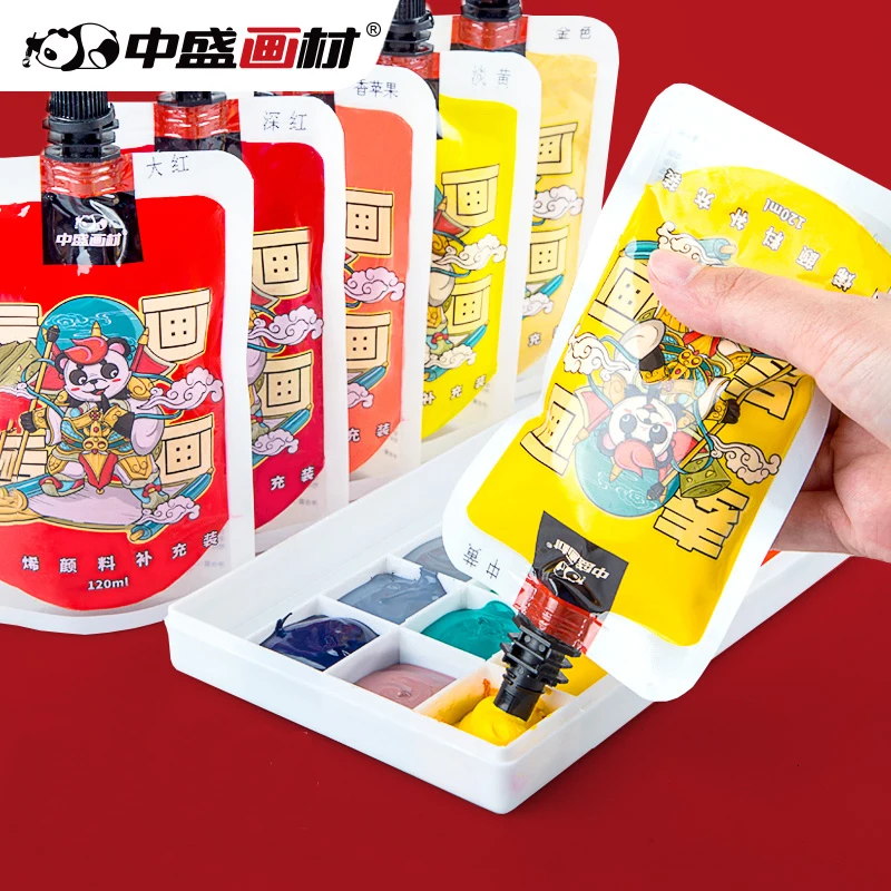 Профессиональные акриловые краски 120 мл пигмент для рисования художественной