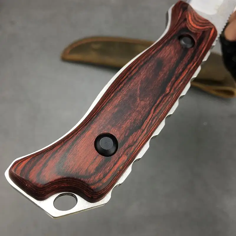 

Fixed Blade Knife CPM-S30V Steel Blade Leather Sheath Stright Outdoor Camping Hunting Sharp Survival Meat Fruit EDC Tool Knives