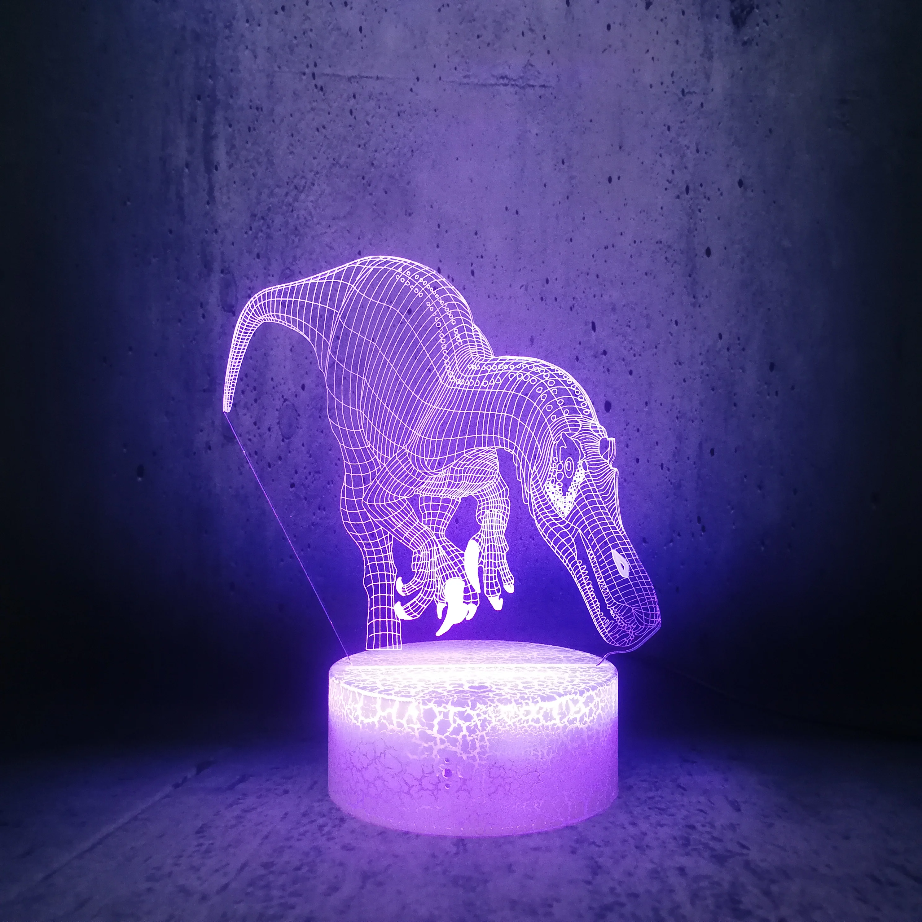 3D Светодиодная лампа серии динозавр Велоцираптор визуальные огни огромный