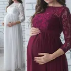 Женская одежда для беременных, кружевное платье для беременных