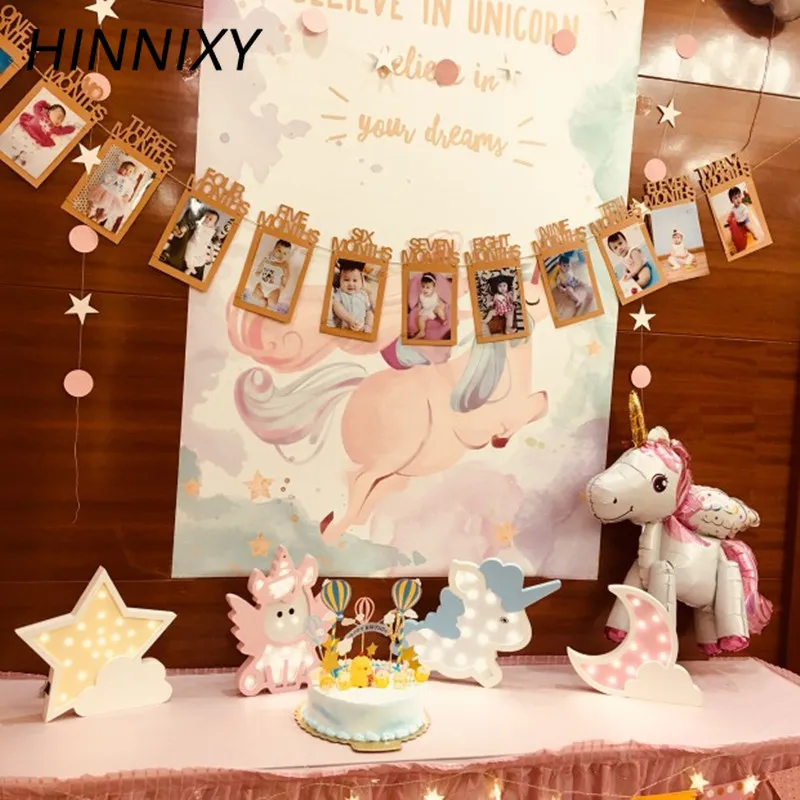 Hinnixy Звезда Луна Облако свет Деревянная Детская Спальня украшение дома