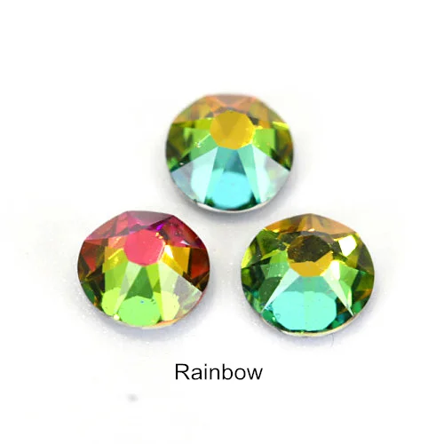 Rainbow 2088 граненые Стразы отличного качества для ногтей с плоской задней поверхностью, много цветов, стразы для украшения ногтей Y3813 - Цвет: Rainbow