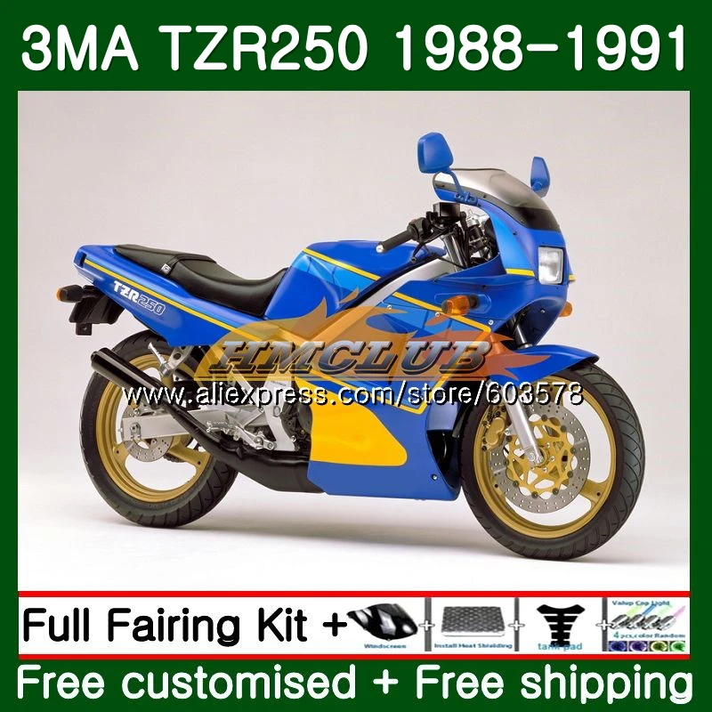Обтекатель для YAMAHA TZR 250 3MA TZR250 1988 1989 1990 1991 распродажа синий 121CL.23 TZR250RR RS YPVS 88 89 90